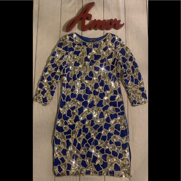 VTG 80s Xoanon Sz M Embellished Knee Length Dress - Picture 11 of 11